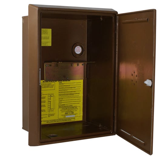 Mitras Brown Recessed Gas Meter Box (430mm x 600mm x 220mm)