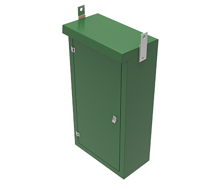 IC6 GRP Kiosk | Single Door, Solid Base | Green | 900mm x 1750mm x 550mm