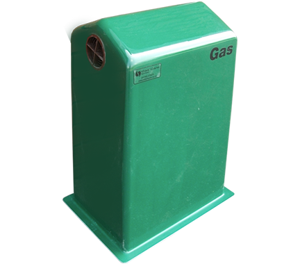 GCG55 Gas Pressure Reduction Module Housing - 380mm x 550mm x 260mm - GRP - Green