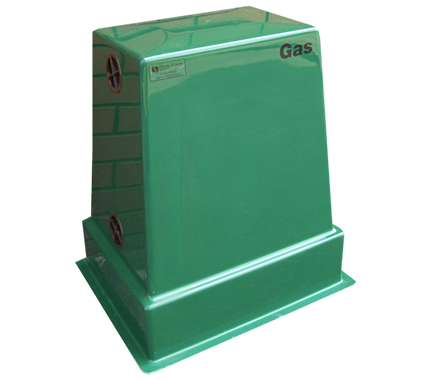 GCG66 Gas Pressure Reduction Module Housing - 510mm x 660mm x 390mm - GRP - Green