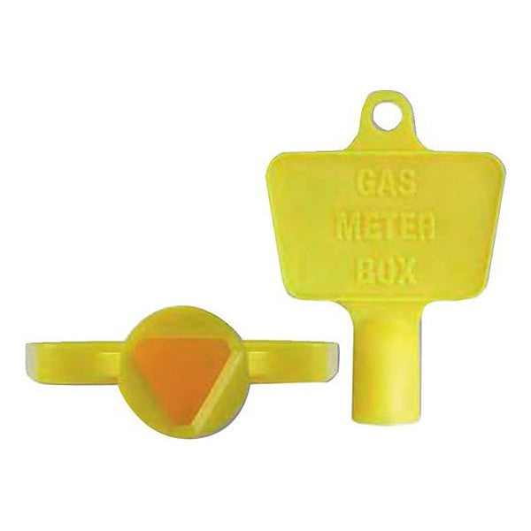 Yellow Plastic Gas Meter Box Key