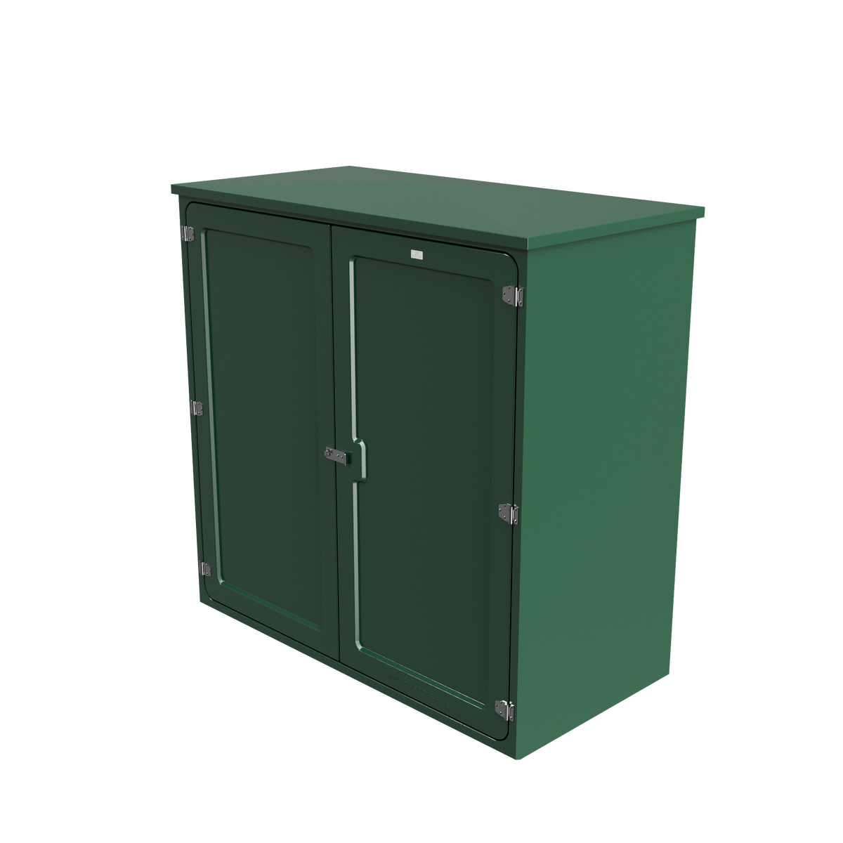Kingsley KD10 Double Door GRP Roadside Cabinet - Moss Green - manufacturer model image