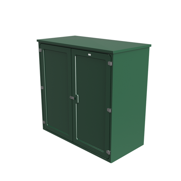 Kingsley KD10 Double Door GRP Roadside Cabinet - Moss Green - manufacturer model image