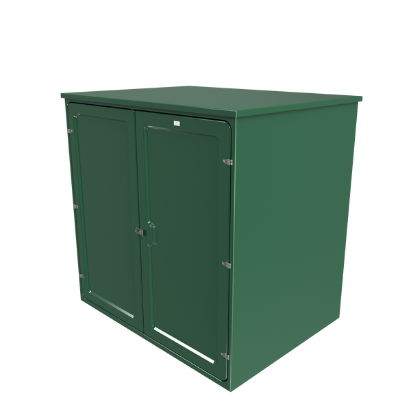 Kingsley KD11 Double Door GRP Roadside Cabinet - Moss Green - manufacturer model image