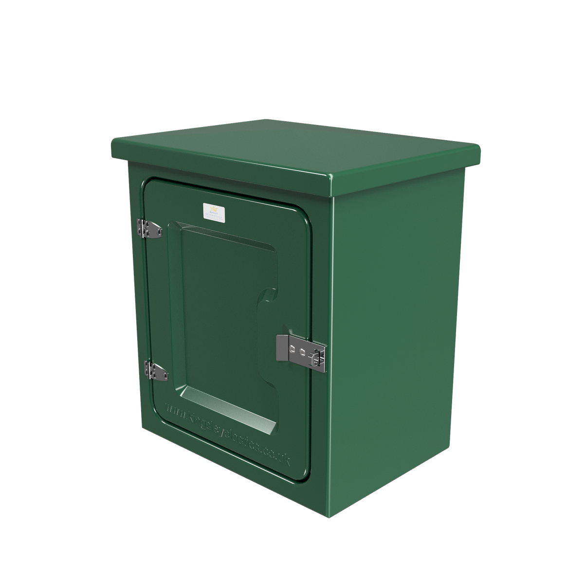 Kingsley KD1 Single Door GRP Roadside Cabinet - Moss Green - manufacturer model image
