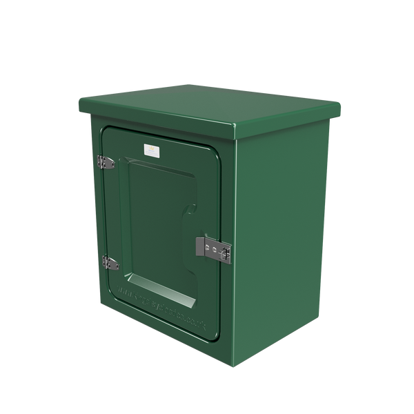 Kingsley KD1 Single Door GRP Roadside Cabinet - Moss Green - manufacturer model image