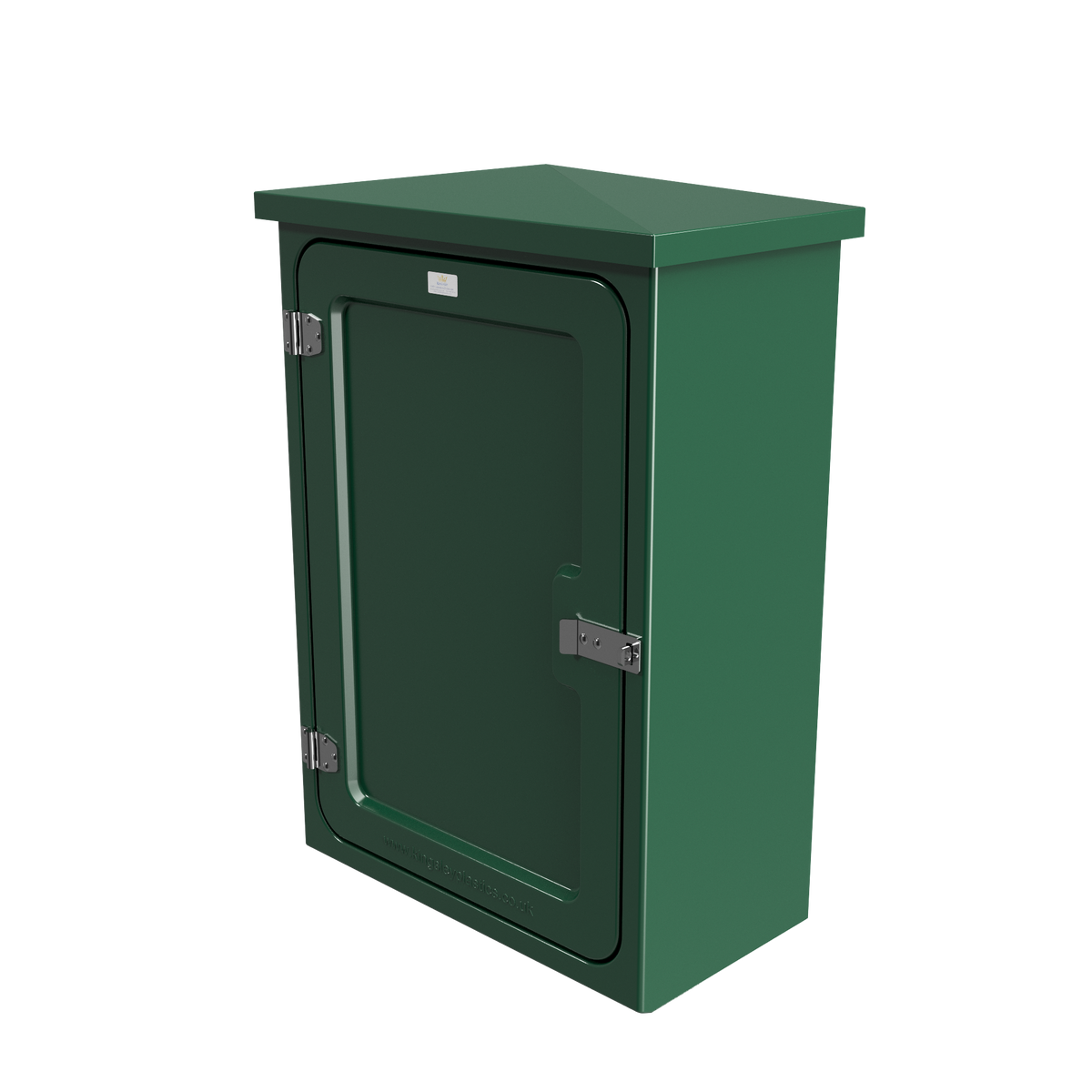 Kingsley KD2 Single Door GRP Roadside Cabinet - Moss Green - manufacturer model image