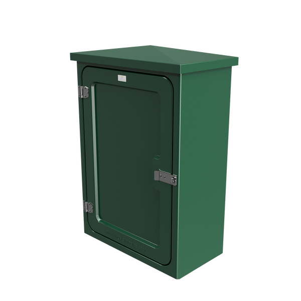 Kingsley KD2 Single Door GRP Roadside Cabinet - Moss Green - manufacturer model image