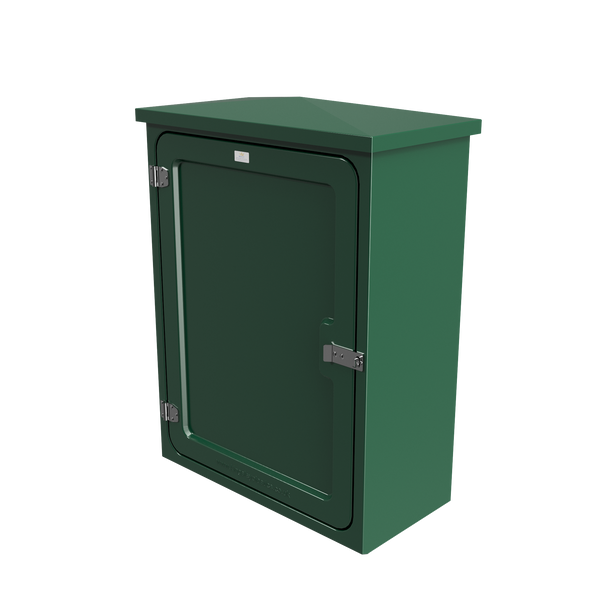 Kingsley KD3 Single Door GRP Roadside Cabinet - Moss Green - manufacturer model image